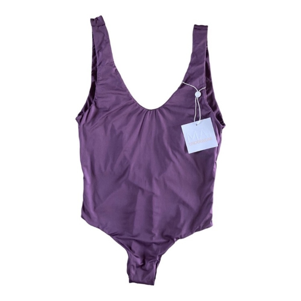 Mai Deluxe Bonita Bodysuit Swimsuit in Purple Rain NWT
